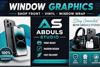 do professional window graphics, storefront vinyl and  business decals