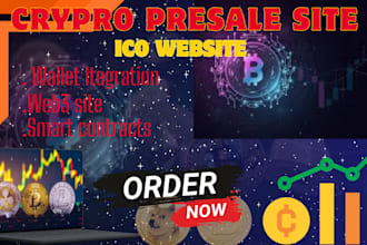 build crypto presale website, ico website and web3 wallet integration
