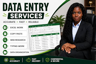 handle data entry, excel work and organization