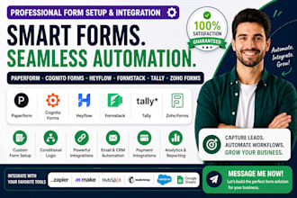 setup paperform cognito forms heyflow  formstack tally zoho forms integration