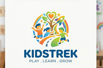 design a professional logo for kids and children brands