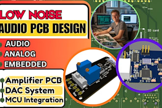 design low noise audio pcb for amplier, dac and embedded system