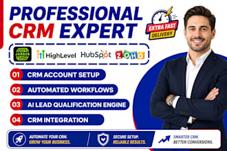 be your jobber, go high level, zoho crm setup hubspot expert