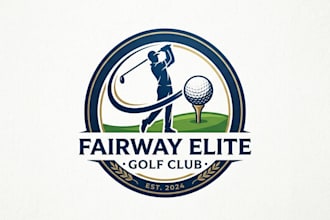 design unique golf tournament club logo