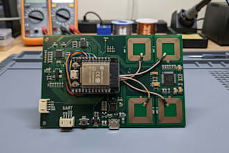 design multi channel rfid nfc pcb, antenna array, esp32 iot uart wifi ble rsp