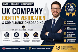 verify UK company identity and handle compliance onboarding for companies house