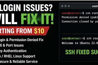 fix ssh login issue on ubuntu, rhel linux server