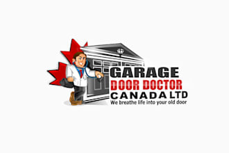 create powerful logo for garage door doctor canada ltd