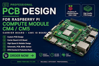 design pcb for raspberry pi compute module cm4 cm5, carrier board, cm5 io board