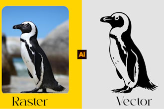 manually vector trace logo, image, jpg, png to vector