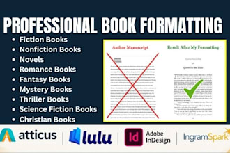 professionally format your book for atticus lulu vellum kobo or bookbaby