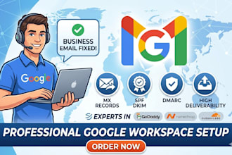 set up google workspace email with mx spf dkim and dmarc