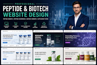 design usa fda compliant peptide ecommerce, biotech website, supplement store