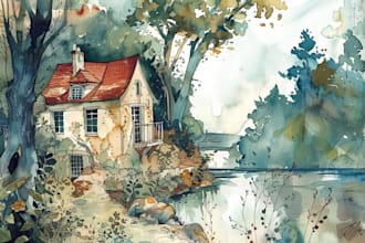 do a watercolor illustration