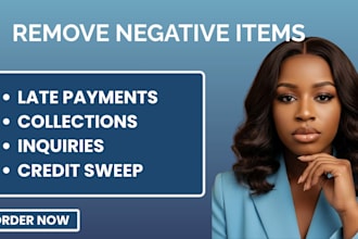 be your credit repair expert and help remove negative items