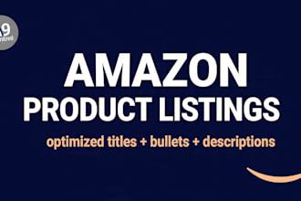 do  product listing and a pus content for amazon shopify ali baba