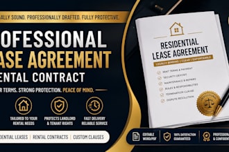 draft a professional lease agreement, rental contract, and residential lease