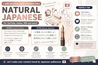 localize your content into natural japanese
