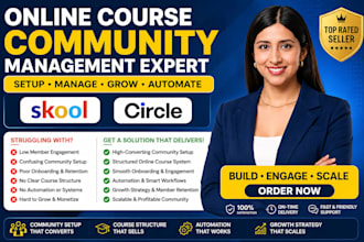 setup skool community, online course, circle so, automation and growth system