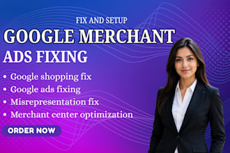 fix google merchant center suspension and gmc misrepresentation ads fixing