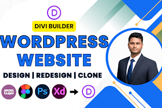 design a modern wordpress divi website using divi builder and divi 5