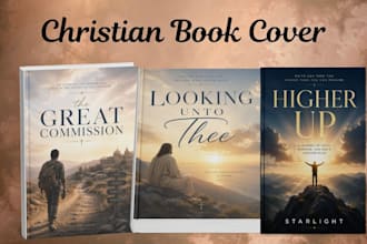 design christian book cover format religious cover, kdp publishing ebook cover
