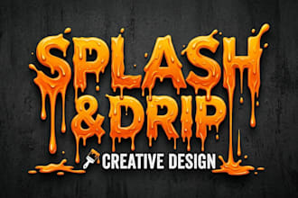 design a bold and creative dripping logo for your brand