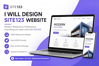 create a modern site123 site for your business and customize your website