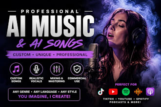 create custom ai music, ai songs, and vocals