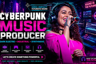 deliver female cyberpunk vocals for dark techno, industrial and synthwave