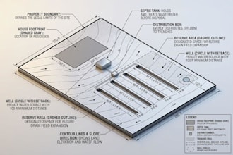 create septic system layout and permit site plans USA