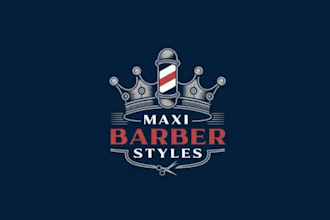design acknowledged barber salon logo