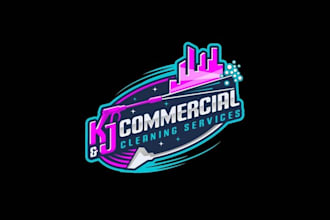 design commercial cleaning business logo for you