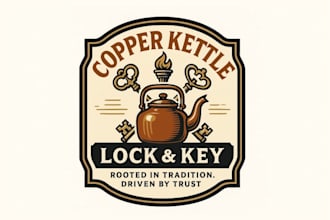 design a modern lock and key logo