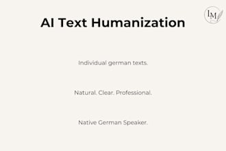 humanize and refine your ai generated german text naturally