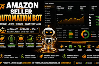 build amazon seller automation bot for product listing, orders, inventory task