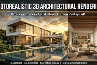 architevtural visualization exterior 3d rendering 3d modeling house rendering