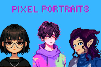 create custom pixel art portrait character and retro pfp