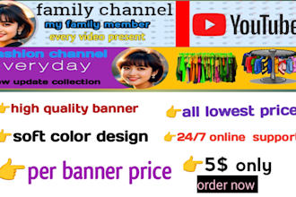 professional youtube banner designer
