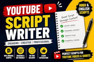 write engaging and creative channel and you tube videos