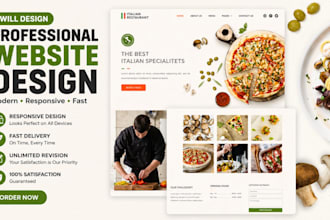 design modern italian restaurant website using wordpress