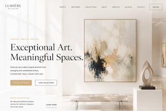 design squarespace private art website art dealer website art selling website