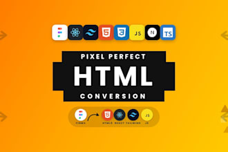 convert figma to HTML, PSD xd to responsive HTML CSS tailwind