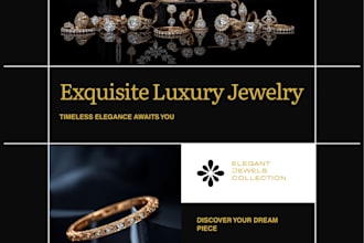 design a luxury jewelry pamphlet or flyer in canva