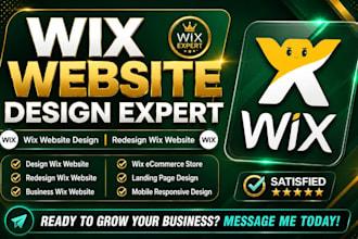 model wix website, redesign and design wix website, wix landing page