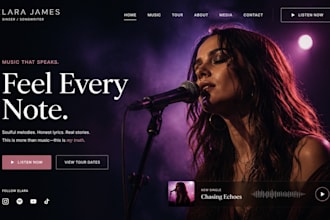 design squarespace singer website artist website actress website music website