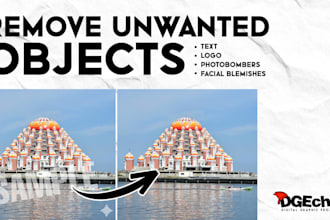 remove unwanted objects and add watermark, logo, or text