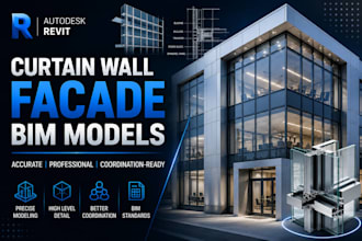 model curtain wall facades for bim and coordination
