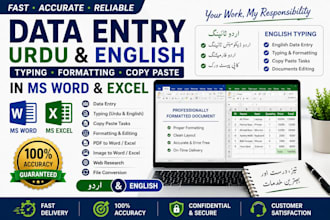 convert pdf to word, data entry or typing services