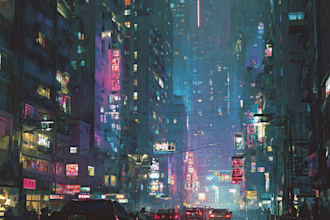 do cyberpunk scifi futuristic city